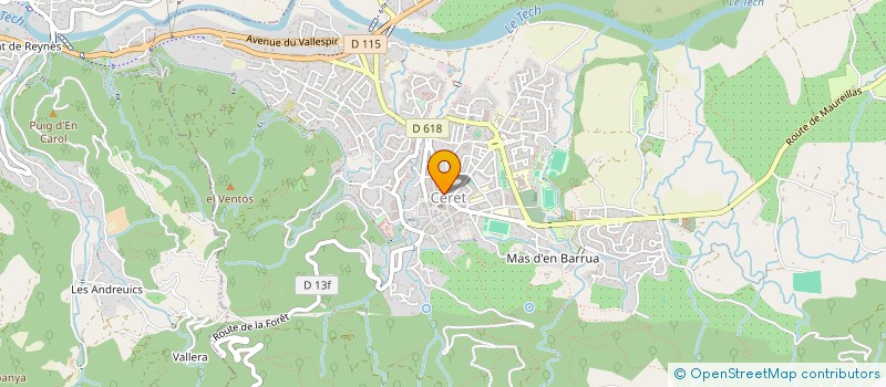 localisation de l'entreprise LA CECILIA  CERET