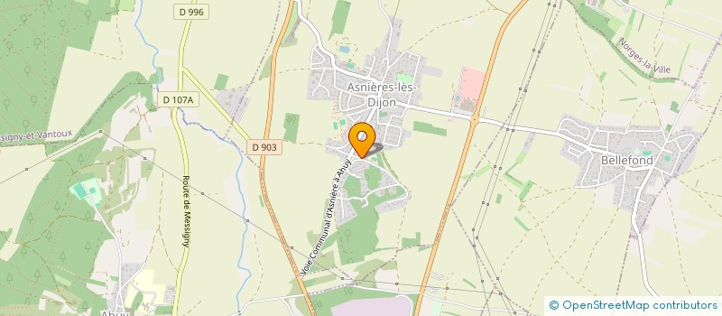 localisation de l'entreprise LA CENDINE  ASNIERES-LES-DIJON