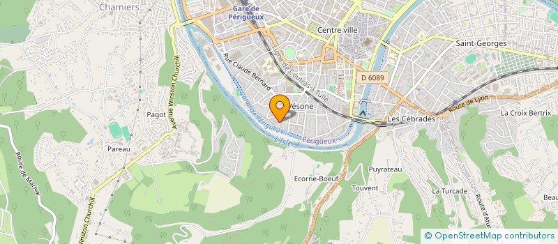 localisation de l'entreprise LA CENTAUREE à PERIGUEUX