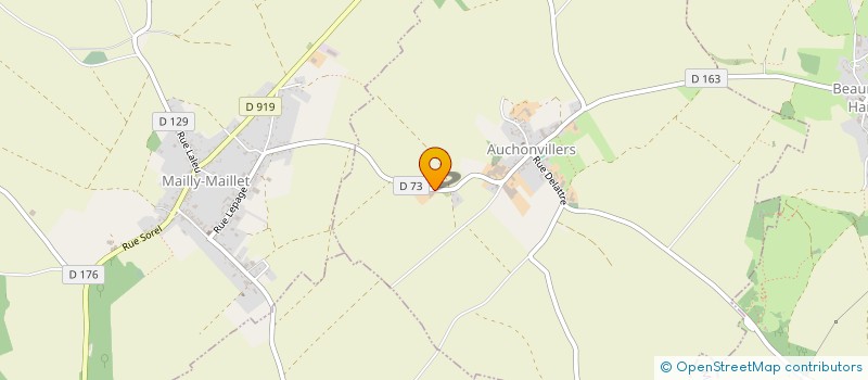 localisation de l'entreprise LA CENTRALE ARTISANALE à AUCHONVILLERS
