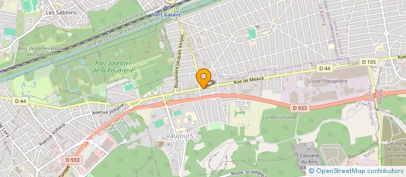 localisation de l'entreprise LA CENTRALE AUTO VAUJOURS  VAUJOURS