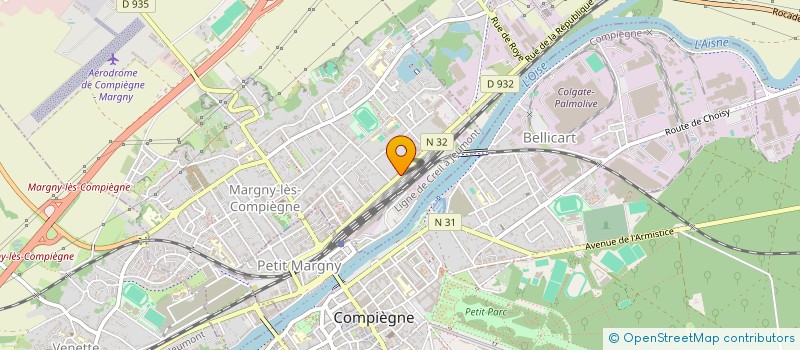 localisation de l'entreprise LA CENTRALE AUTOMOBILE à MARGNY-LES-COMPIEGNE