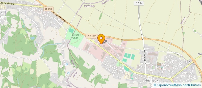 localisation de l'entreprise LA CENTRALE AUTOMOBILE D'HEYRIEUX  HEYRIEUX