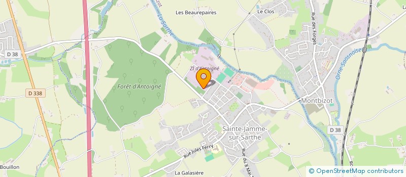 localisation de l'entreprise LA CENTRALE D'ANTOIGNE à SAINTE-JAMME-SUR-SARTHE