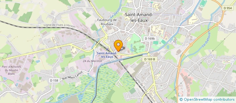 localisation de l'entreprise LA CENTRALE DE NEGOCE à SAINT-AMAND-LES-EAUX
