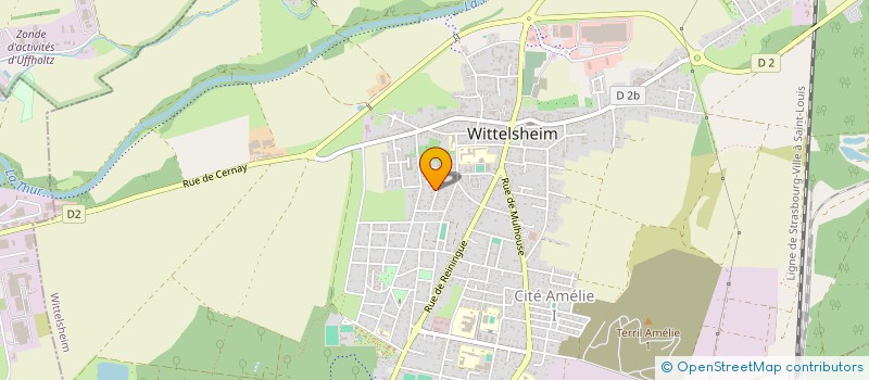 localisation de l'entreprise LA CENTRALE DES ENCRES à WITTELSHEIM