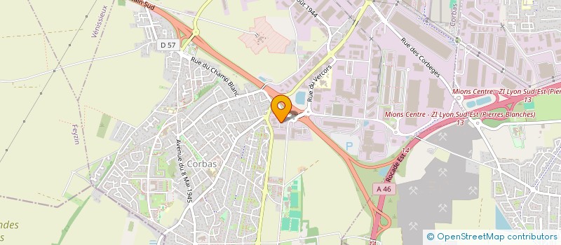 localisation de l'entreprise LA CENTRALE DES VIANDES GIROUD & PERRIER à CORBAS