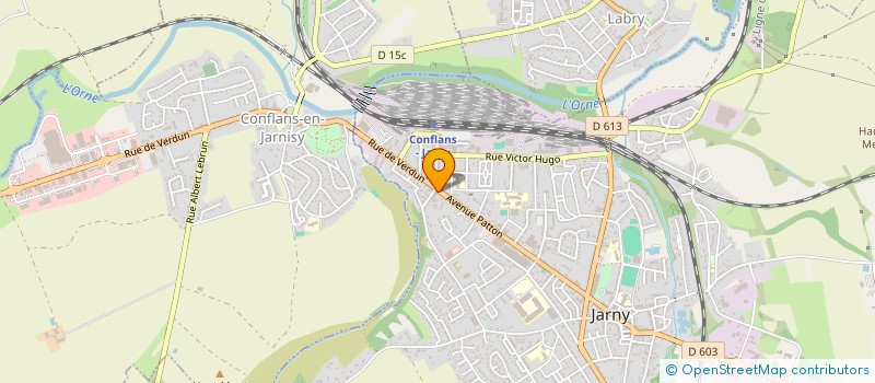 localisation de l'entreprise LA CENTRALE IMMOBILIERE à JARNY
