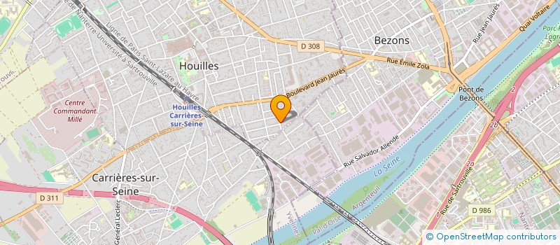 localisation de l'entreprise LA CENTRALE INCENDIE ETABLISSEMENTS DUBERNARD à HOUILLES