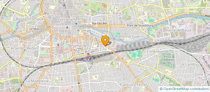 localisation de l'entreprise LA CENTRALE TOPOGRAPHIQUE OUEST à RENNES