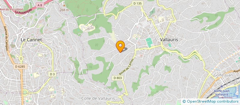 localisation de l'entreprise LA CERCA LA TROUVA à VALLAURIS