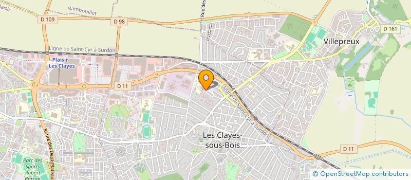 localisation de l'entreprise LA CERISAIE  CLAYES-SOUS-BOIS (LES)