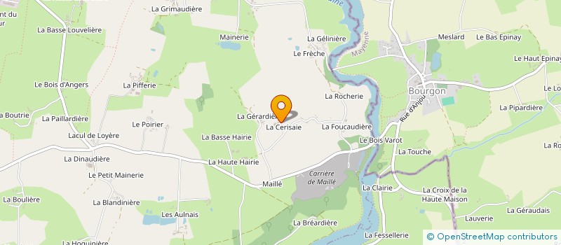 localisation de l'entreprise LA CERISAIS  SAINT-M'HERVE