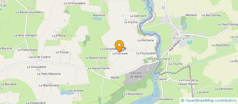 localisation de l'entreprise LA CERISAIS  SAINT-M'HERVE