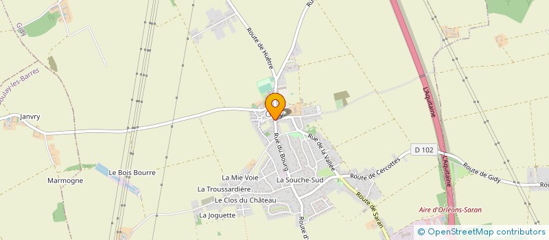 localisation de l'entreprise LA CERISE SUR LE GATEAU à GIDY