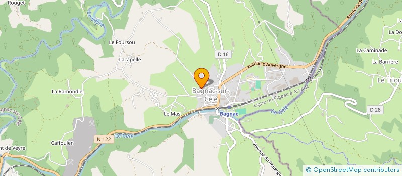 localisation de l'entreprise LA CERISE SUR LE GATEAU à BAGNAC-SUR-CELE
