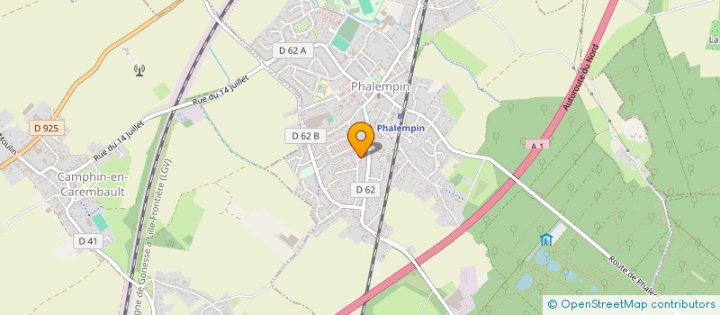 localisation de l'entreprise LA CERISE SUR LE GATEAU  PHALEMPIN