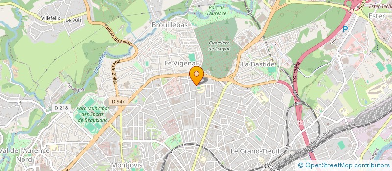 localisation de l'entreprise LA CERISE SUR LE GATEAU à LIMOGES