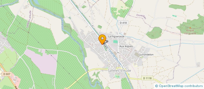 localisation de l'entreprise LA CESSE  SALLELES D AUDE