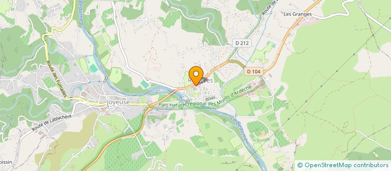 localisation de l'entreprise LA CEVENOLE à ROSIERES