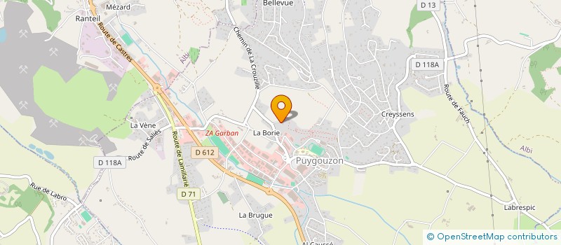 localisation de l'entreprise LA CFC  PUYGOUZON