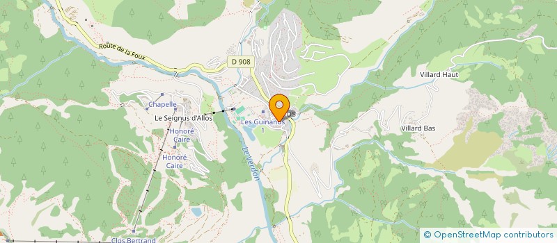 localisation de l'entreprise LA CH'TITE TAVERNE à ALLOS