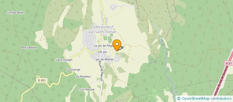 localisation de l'entreprise LA CHABANAISE  CHATEAUNEUF-VAL-SAINT-DONAT