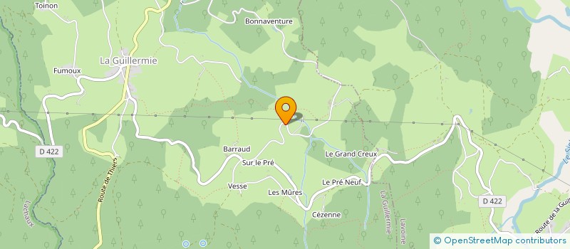 localisation de l'entreprise LA CHABANNE DANS LES BOIS  LA CHABANNE