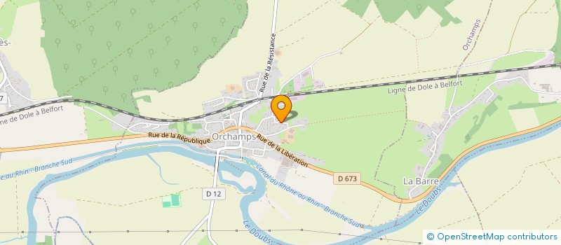 localisation de l'entreprise LA CHAILLE  ORCHAMPS