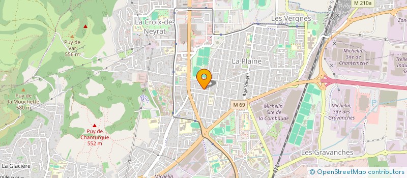 localisation de l'entreprise LA CHAINE DES CIRQUES  CLERMONT-FERRAND