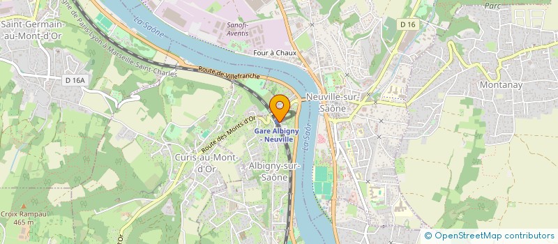 localisation de l'entreprise LA CHAINE EN OR - ATELIER DE CO-REPARATION VELO  ALBIGNY-SUR-SAONE