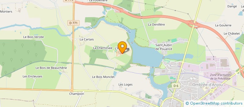 localisation de l'entreprise LA CHAISE ROUGE à OMBREE D'ANJOU
