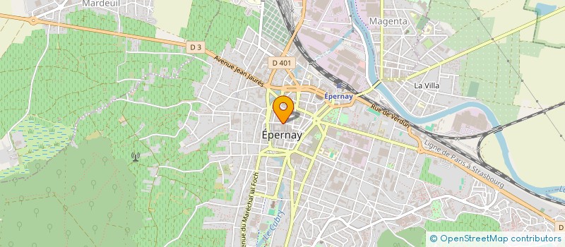 localisation de l'entreprise LA CHAMADE  EPERNAY