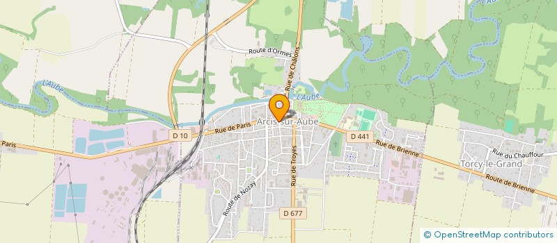 localisation de l'entreprise LA CHAMBRE DE COMMERCE ET INDUSTRIE DES PEUPLES ASIE EN FRANCE (LA CCI ASIE-FRANCE)  ARCIS-SUR-AUBE