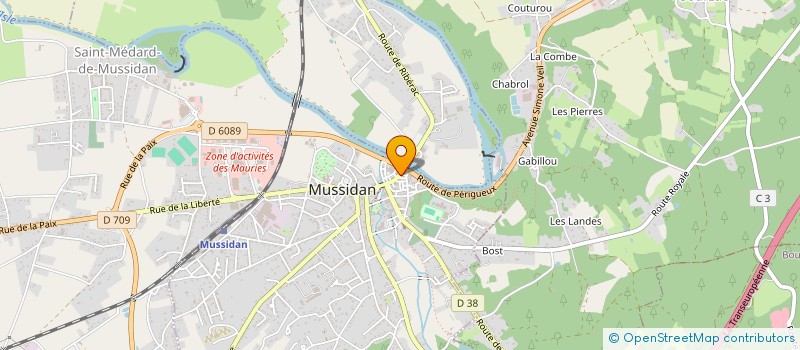 localisation de l'entreprise LA CHAMBRE NOIRE à MUSSIDAN