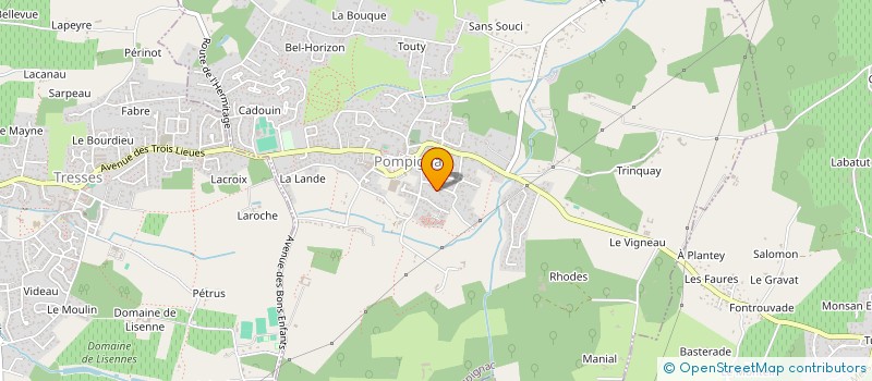 localisation de l'entreprise LA CHAMBRE STUDIO  POMPIGNAC