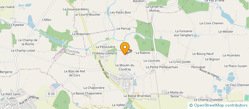 localisation de l'entreprise LA CHAMBROUILLERE  LANGOUET