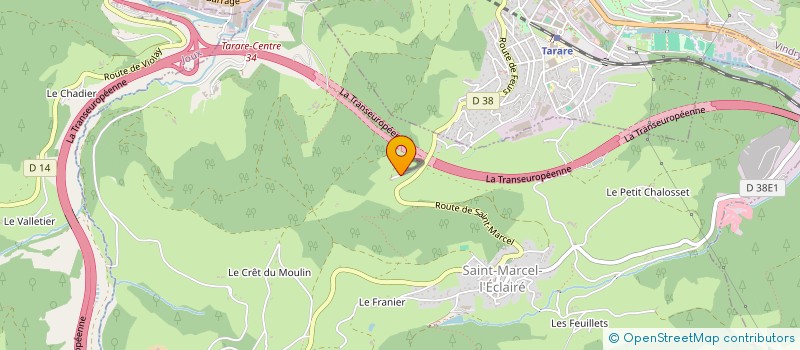 localisation de l'entreprise LA CHAMOISE  SAINT-CLEMENT-SUR-VALSONNE