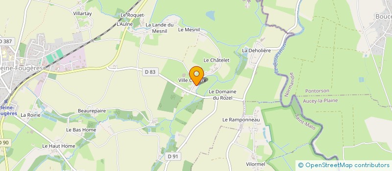 localisation de l'entreprise LA CHAMPAGNE  PLEINE-FOUGERES