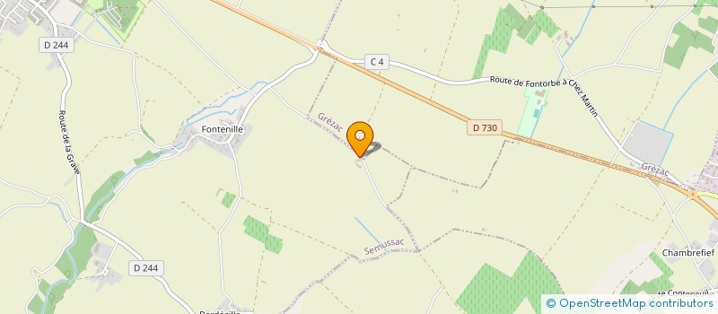 localisation de l'entreprise LA CHAMPAGNE  SEMUSSAC