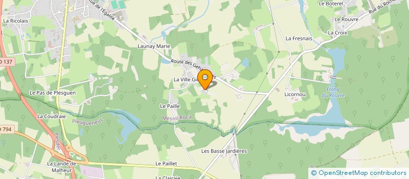 localisation de l'entreprise LA CHAMPAGNE  PLESDER