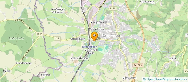 localisation de l'entreprise LA CHAMPENOISE à SAINT-AMOUR