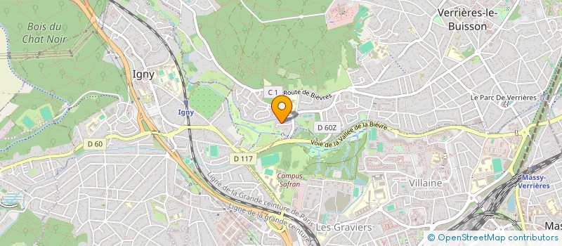 localisation de l'entreprise LA CHAMPINIERE à VERRIERES-LE-BUISSON
