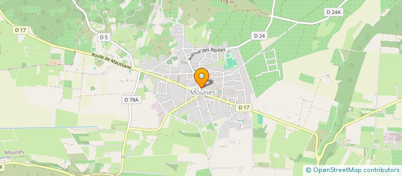 localisation de l'entreprise LA CHANTERELERIE  MOURIES