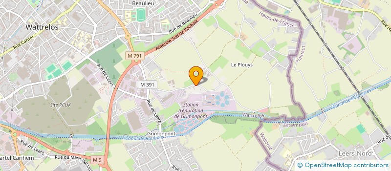 localisation de l'entreprise LA CHANTERELLE  WATTRELOS