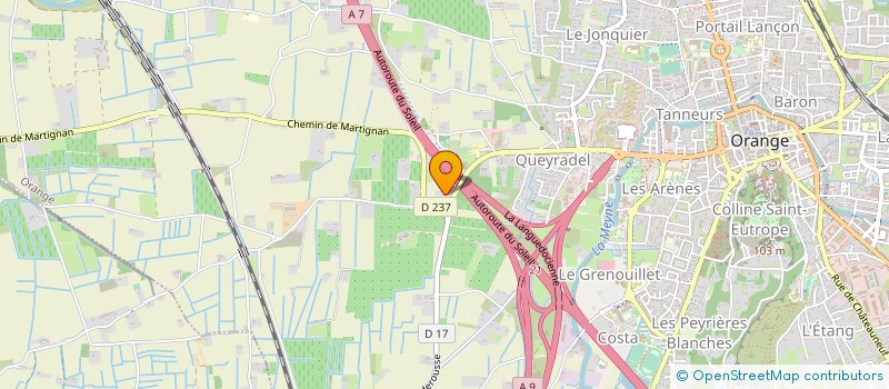 localisation de l'entreprise LA CHANVRIERE PROVENCALE à ORANGE