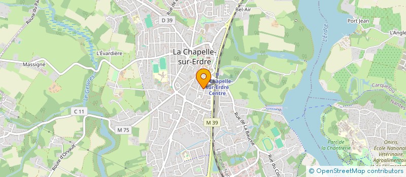 localisation de l'entreprise LA CHAPELAINE DE CONSTRUCTION  LA CHAPELLE-SUR-ERDRE