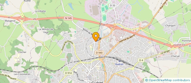 localisation de l'entreprise LA CHAPELLE à GUERET