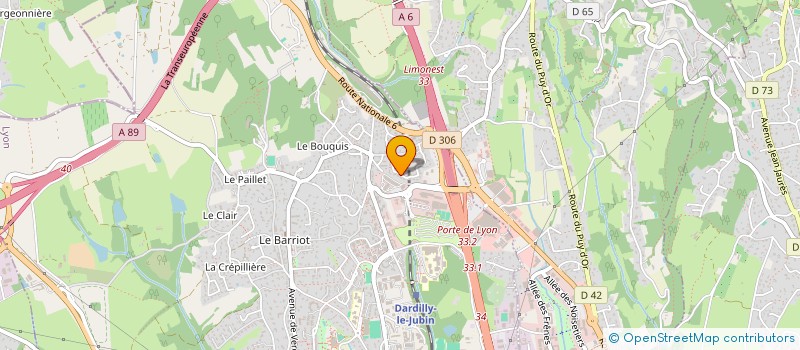 localisation de l'entreprise LA CHAPELLE  DARDILLY