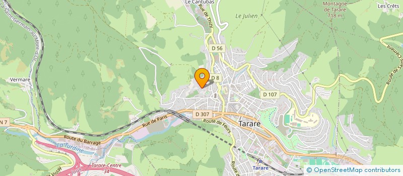 localisation de l'entreprise LA CHAPELLE  TARARE